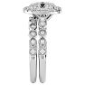 2 1/2 Carat Oval Shape Diamond Bridal Set In 14 Karat White Gold Image-4