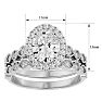 2 1/2 Carat Oval Shape Diamond Bridal Set In 14 Karat White Gold Image-5