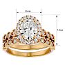 2 1/2 Carat Oval Shape Diamond Bridal Set In 14 Karat Yellow Gold Image-5