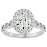 2 1/2 Carat Oval Shape Diamond Engagement Ring In 14 Karat White Gold Image-1
