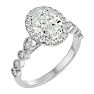 2 1/2 Carat Oval Shape Diamond Engagement Ring In 14 Karat White Gold Image-2