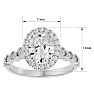 2 1/2 Carat Oval Shape Diamond Engagement Ring In 14 Karat White Gold Image-5