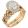 2 1/2 Carat Oval Shape Diamond Bridal Set In 14 Karat Yellow Gold Image-2