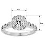 1 1/3 Carat Cushion Cut Diamond Engagement Ring In 14 Karat White Gold Image-5