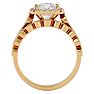 2 Carat Cushion Cut Diamond Bridal Set In 14 Karat Yellow Gold Image-3