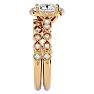 2 Carat Cushion Cut Diamond Bridal Set In 14 Karat Yellow Gold Image-4