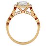 2 1/2 Carat Cushion Cut Diamond Engagement Ring In 14 Karat Yellow Gold Image-3