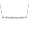 1/3 Carat Baguette Diamond Bar Necklace In Sterling Silver, 16 Inches. Brand New Amazing Baguette Diamond Necklace! Image-1