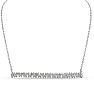 1/3 Carat Baguette Diamond Bar Necklace In Sterling Silver, 16 Inches. Brand New Amazing Baguette Diamond Necklace! Image-4