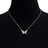 1 Carat Baguette Diamond Butterfly Necklace In Sterling Silver, 16 Inches. NEVER OFFERED BEFORE ANYWHERE.  SPECTACULAR DEAL Image-7