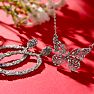 1 Carat Baguette Diamond Butterfly Necklace In Sterling Silver, 16 Inches. NEVER OFFERED BEFORE ANYWHERE.  SPECTACULAR DEAL Image-8
