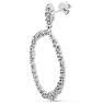Diamond Drop Earrings: 2 Carat Baguette Diamond Drop Earrings In Sterling Silver, 2 Inches Image-4