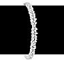 1 Baguette Diamond Bangle Bracelet In Sterling Silver. Very Unusual Beautiful Baguette Diamond Bangle! Image-6