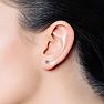 10 Point Colorless Diamond Stud Earrings 14 Karat Yellow Gold Image-5
