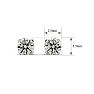 10 Point Colorless Diamond Stud Earrings White Gold!  Amazing Deal, Fiery Diamonds Image-3