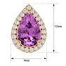 3 1/4 Carat Pink Topaz and Diamond Pear Shape Stud Earrings In 14 Karat Yellow Gold  Image-5