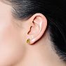2 1/3 Carat Citrine and Diamond Pear Shape Stud Earrings In 14 Karat Yellow Gold  Image-6