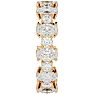 Eternity Ring Size 7 3 1/2 Carat Oval and Round Moissanite Eternity Ring In 14 Karat Yellow Gold Image-4