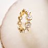 Eternity Ring Size 7 3 1/2 Carat Oval and Round Moissanite Eternity Ring In 14 Karat Yellow Gold Image-7