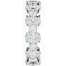 3 1/2 Carat Oval and Round Diamond Eternity Ring In 14 Karat White Gold, Ring Size 7.5 Image-4