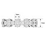 3 1/2 Carat Oval and Round Diamond Eternity Ring In 14 Karat White Gold, Ring Size 7.5 Image-5