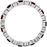 Eternity Ring Size 9 3 3/4 Carat Ruby and Moissanite Eternity Ring In 14 Karat White Gold Image-3