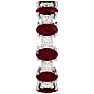 Eternity Ring Size 9 3 3/4 Carat Ruby and Moissanite Eternity Ring In 14 Karat White Gold Image-4