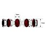 Eternity Ring Size 9 3 3/4 Carat Ruby and Moissanite Eternity Ring In 14 Karat White Gold Image-5