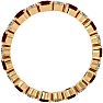 Eternity Ring Size 4.5 3 Carat Ruby and Moissanite Eternity Ring In 14 Karat Yellow Gold Image-3