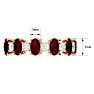 Eternity Ring Size 4.5 3 Carat Ruby and Moissanite Eternity Ring In 14 Karat Yellow Gold Image-5