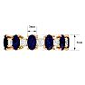 Eternity Ring Size 6.5 3 1/2 Carat Sapphire and Moissanite Eternity Ring In 14 Karat Yellow Gold Image-5