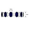 Eternity Ring Size 6.5 3 1/2 Carat Sapphire and Diamond Eternity Ring In 14 Karat White Gold Image-5