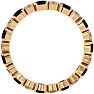 Eternity Ring Size 7 3 1/2 Carat Sapphire and Diamond Eternity Ring In 14 Karat Yellow Gold Image-3