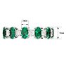 Eternity Ring Size 7 3 1/2 Carat Emerald and Moissanite Eternity Ring In 14 Karat White Gold Image-5