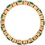 Eternity Ring Size 8.5 3 3/4 Carat Emerald and Moissanite Eternity Ring In 14 Karat Yellow Gold Image-3