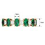 Eternity Ring Size 8.5 3 3/4 Carat Emerald and Moissanite Eternity Ring In 14 Karat Yellow Gold Image-5