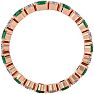 Eternity Ring Size 4.5 3 Carat Emerald and Moissanite Eternity Ring In 14 Karat Rose Gold Image-3