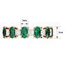 Eternity Ring Size 4.5 3 Carat Emerald and Moissanite Eternity Ring In 14 Karat Rose Gold Image-5