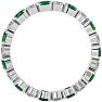 Eternity Ring Size 9 3 3/4 Carat Emerald and Diamond Eternity Ring In 14 Karat White Gold Image-3
