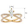 1 Carat Marquise Shape Diamond Engagement Ring In 14 Karat Yellow Gold Image-5