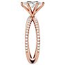 1 Carat Marquise Shape Diamond Engagement Ring In 14 Karat Rose Gold Image-4