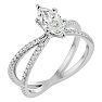 1 1/4 Carat Marquise Shape Diamond Engagement Ring In 14 Karat White Gold Image-2