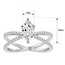 1 1/4 Carat Marquise Shape Diamond Engagement Ring In 14 Karat White Gold Image-5