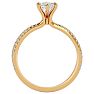 1 1/4 Carat Marquise Shape Diamond Engagement Ring In 14 Karat Yellow Gold Image-3
