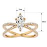 1 1/4 Carat Marquise Shape Diamond Engagement Ring In 14 Karat Yellow Gold Image-5