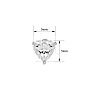 1 Carat Heart Shape Moissanite Stud Earrings In 14 Karat White Gold Image-5