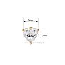 1 Carat Heart Shape Moissanite Stud Earrings In 14 Karat Yellow Gold Image-5