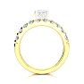 3/4 Carat Matching Wedding Band for a Princess Center Engagement Ring In 14K Yellow Gold  Image-3