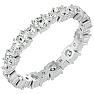 1 1/2 Carat Moissanite Eternity Ring In 14 Karat White Gold, Ring Size 8.5 Image-2