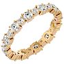 1 1/2 Carat Moissanite Eternity Ring In 14 Karat Yellow Gold, Ring Size 4.5 Image-2
